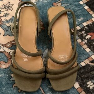 H&M Olive Green Strappy Heels